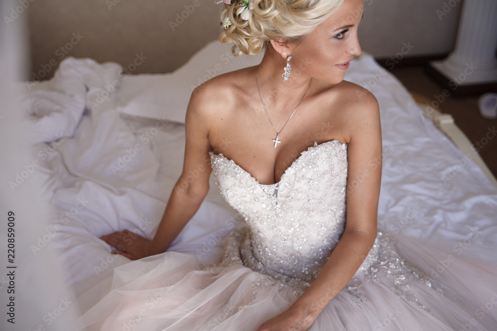 Bride's morning.Photo of Wedding bride. Bride's morning.Photo of Wedding bride.