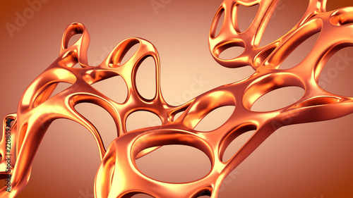Tableau sur toile Abstract shape background. 3d illustration, 3d rendering.