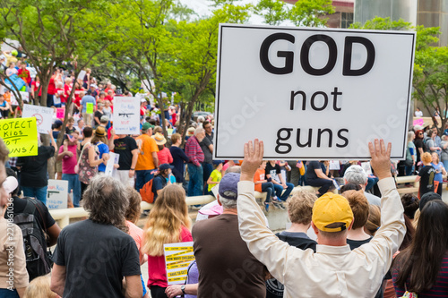 Texas students and their families protest for gun control in March for Our Lives rally