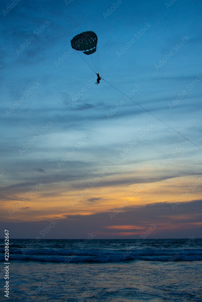 Shot taken just after sunset at Patong Beach Shot taken just after sunset at Patong Beach