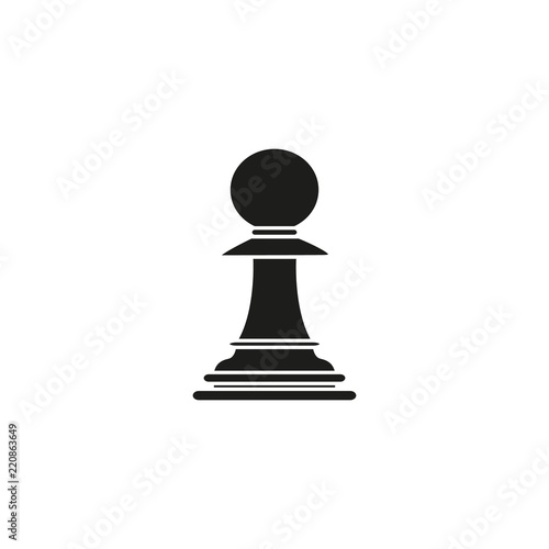 Pawn of chess icon the toy success black © ashatan_natasha