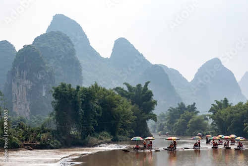 Photography rafting outside yangshuo