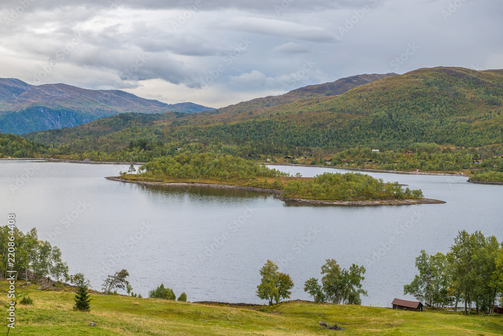Fototapeta premium Norwegian lakes in autumn