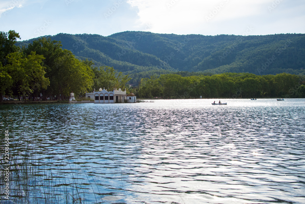 LANDSCAPE OF LAKE OF BANYOLES IN GIRONA SPAIN LANDSCAPE OF LAKE OF BANYOLES IN GIRONA SPAIN