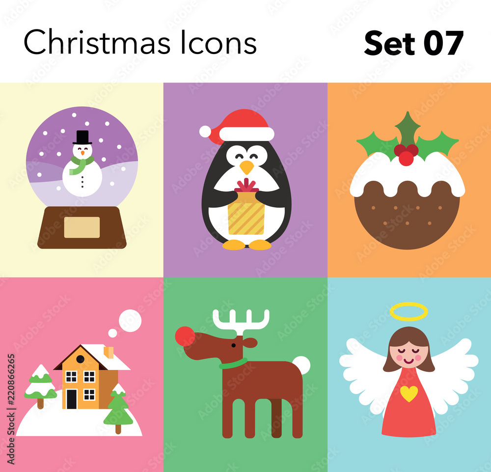 Fototapeta premium Christmas Icon – Set 07