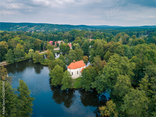 Obraz na płótnie Lubelskie lato z lotu ptaka w salonie