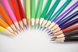 Color pencils white background colorful