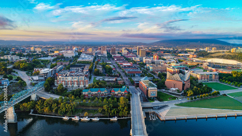 Aerial View of Chattanooga, Tennessee, USA Skyline