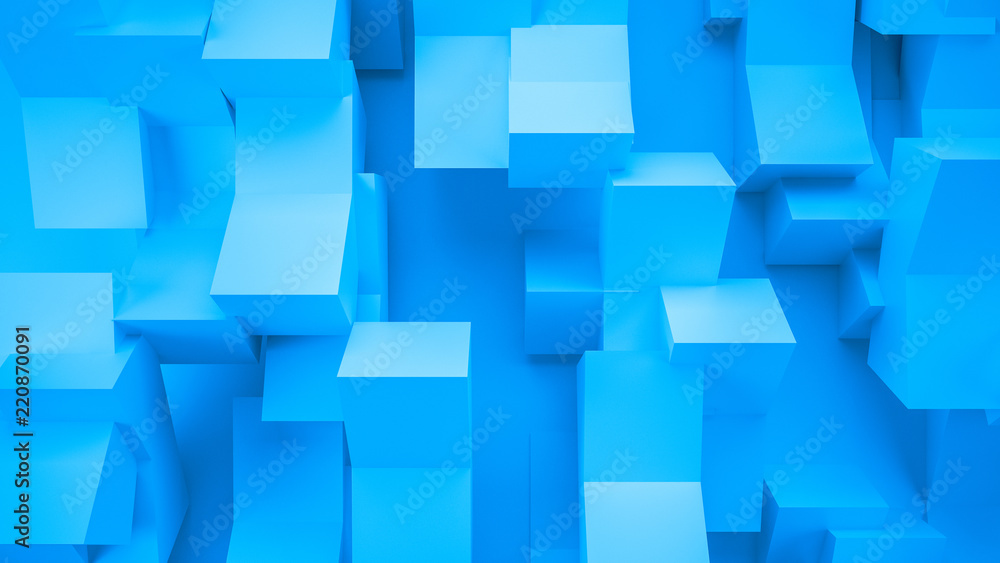 Azure abstract background with cube shapes, 3d illustration, 3d rendering. Azure abstract background with cube shapes, 3d illustration, 3d rendering.