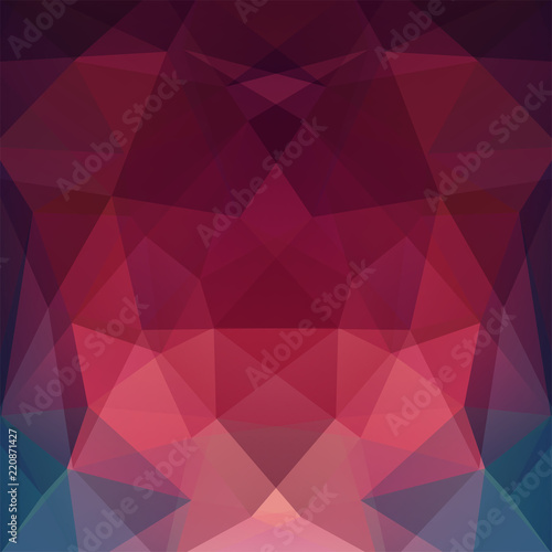 Background of red, pink, green geometric shapes. Mosaic pattern. Vector EPS 10. Vector illustration
