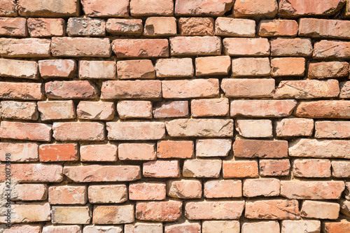 Irregular Red Brick Wall Background
