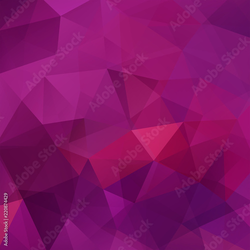 Abstract background consisting of pink  purple triangles. Geometric design for business presentations or web template banner flyer. Vector illustration
