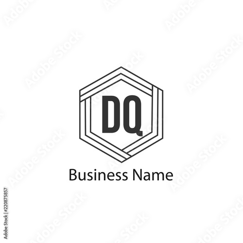 Initial Letter DQ Logo Template Design