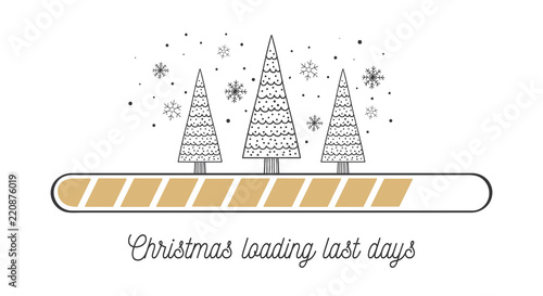 Christmas loading vector illustrator with decoration