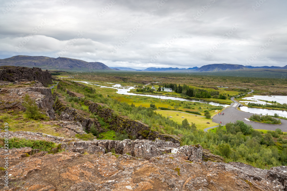 Pingvellir - famous touristic destination, Iceland Pingvellir - famous touristic destination, Iceland