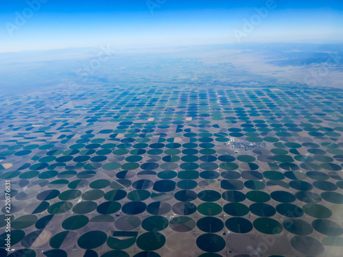 Circular crops from center pivot irrigation systems