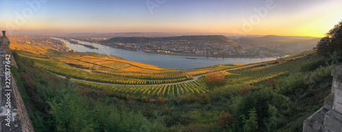 Panoramic view to Rheingau, Bingen and Rheinhessen