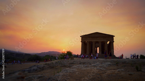 Ancient Greek temple of Concordia (V-VI century BC), Valley of the Temples, Agrigento, Sicily.
