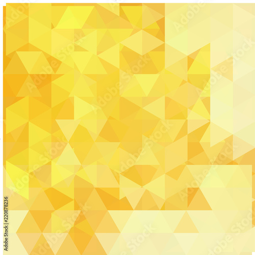 Abstract yellow mosaic background. Triangle geometric background. Design elements. Vector illustration