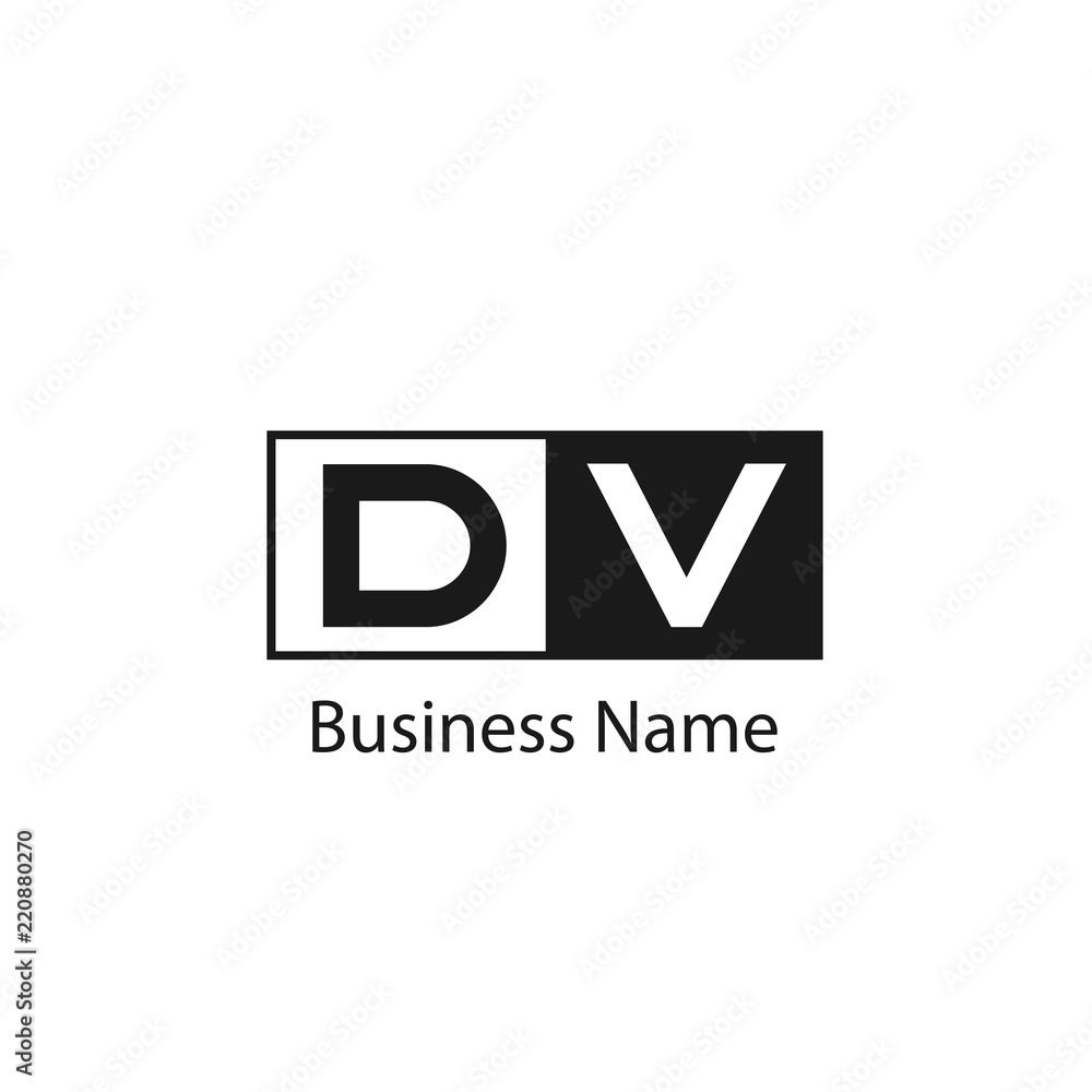 Obraz premium Initial Letter DV Logo Template Design