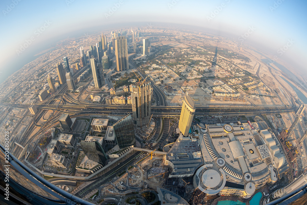 Cityscape of Dubai, United Arab Emirates.