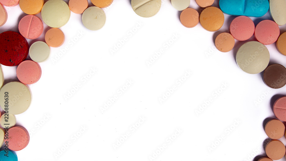 Medications in the form of tablets and pills. Medications in the form of tablets and pills.