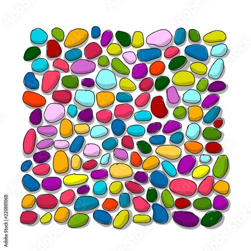 Pebble colorful background for your design