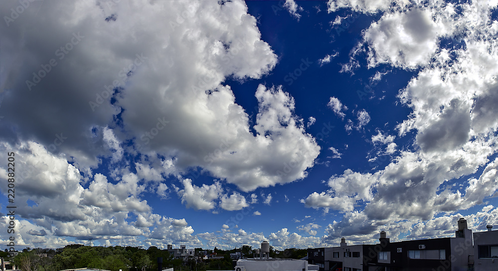 Blue sky with big white clouds Blue sky with big white clouds