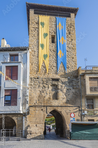 Passage in the medieval city of Olite. Navarre Spain. photo