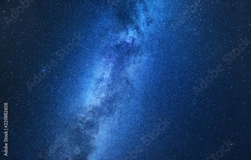 Milky Way. Night sky with stars as a background. Natural compositon at the night time. Milky way on the dark sky at the night time. © biletskiyevgeniy.com