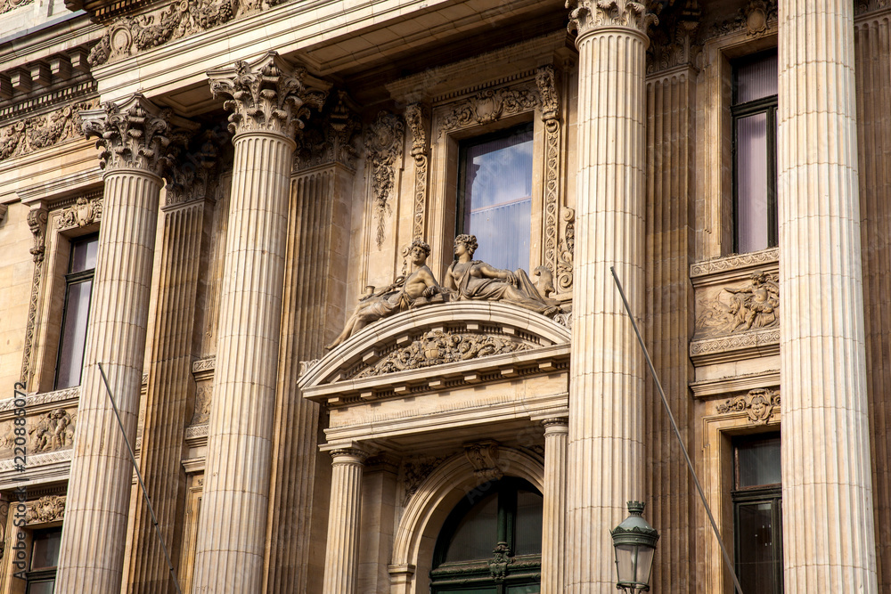 Detail of the Brussels stock exchange building Detail of the Brussels stock exchange building