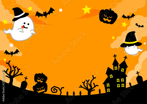 ハロウィン行事に使えるA4サイズのイラスト3