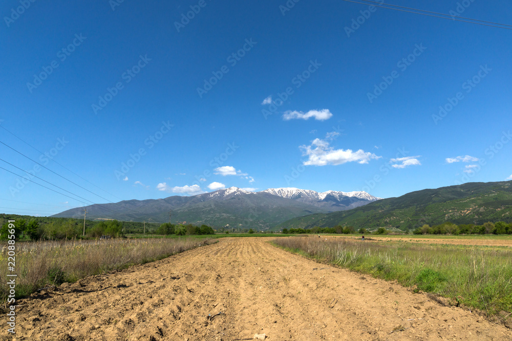 Amazing Spring Landscape of Rila Mountain near village of Stob, Kyustendil region, Bulgaria Amazing Spring Landscape of Rila Mountain near village of Stob, Kyustendil region, Bulgaria