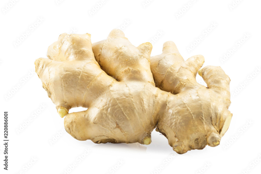 Close up ginger isolated on white background. Close up ginger isolated on white background.