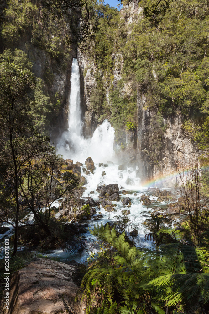 Tarawera falls on Tarawera river near Rotorua in New Zealand