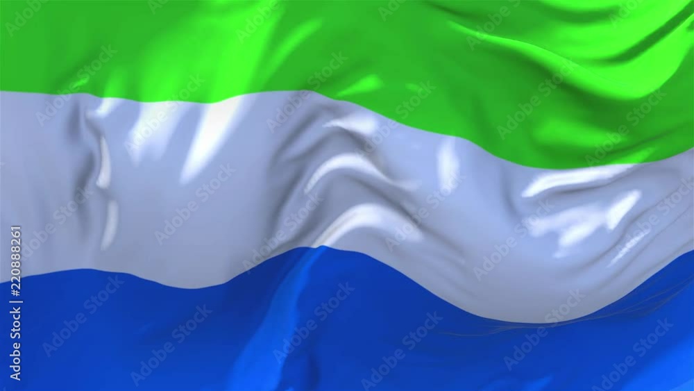 Vídeo do Stock: 301. Sierra Leone Flag Waving in Wind Slow Motion ...