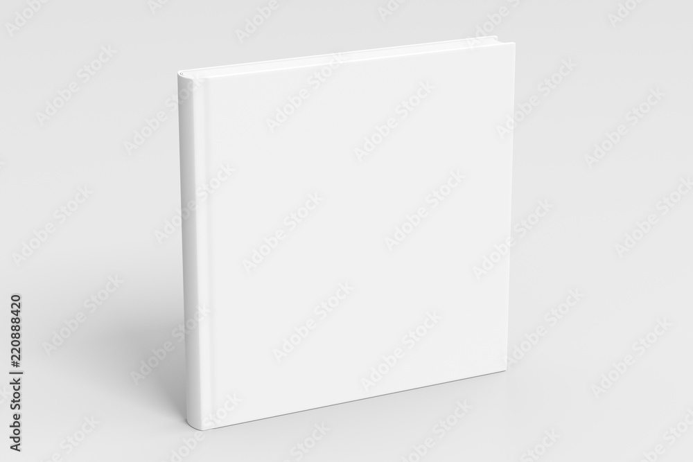 Fototapeta premium square blank book cover mockup