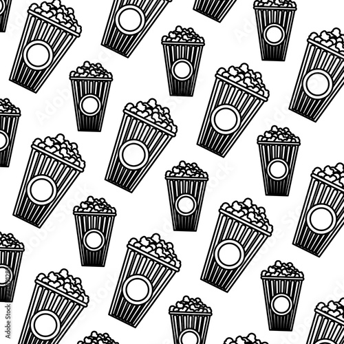 line delicious snack popcorn food background