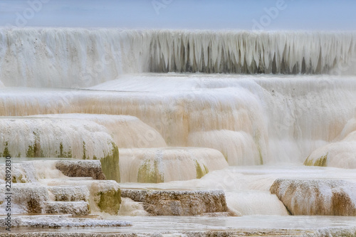 mammoth hot springs  yellowstone photo