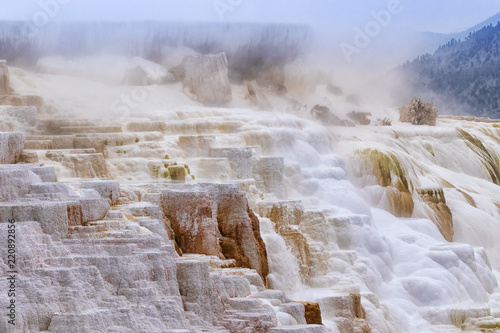 mammoth hot springs  yellowstone photo