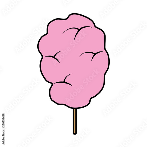 color sweet fluffy candy floss snack