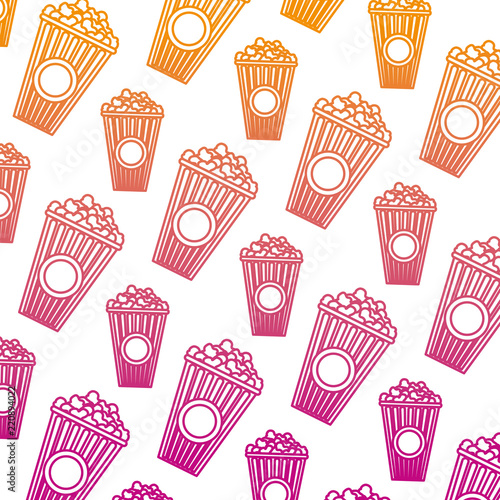 degraded line delicious snack popcorn food background
