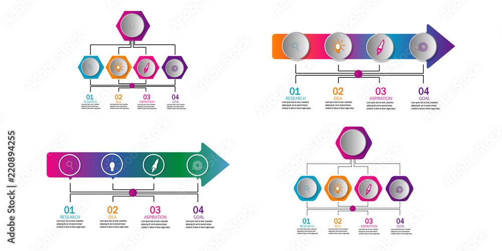 Obraz premium modern timeline infographic element template vector