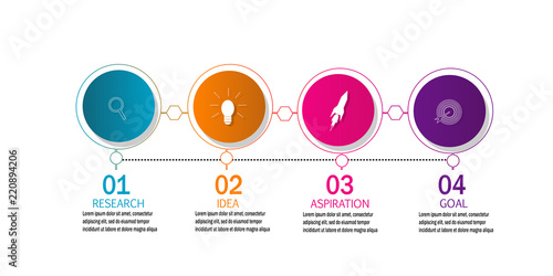 modern timeline infographic element template vector