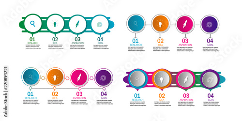 modern timeline infographic element template vector