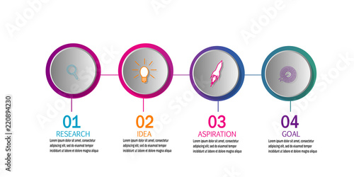 modern timeline infographic element template vector