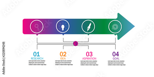 modern timeline infographic element template vector