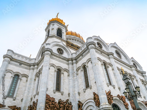 Moscow, Russia - July 25, 2018: Cathedral of Christ the Saviour landmark of Moscow, Russia