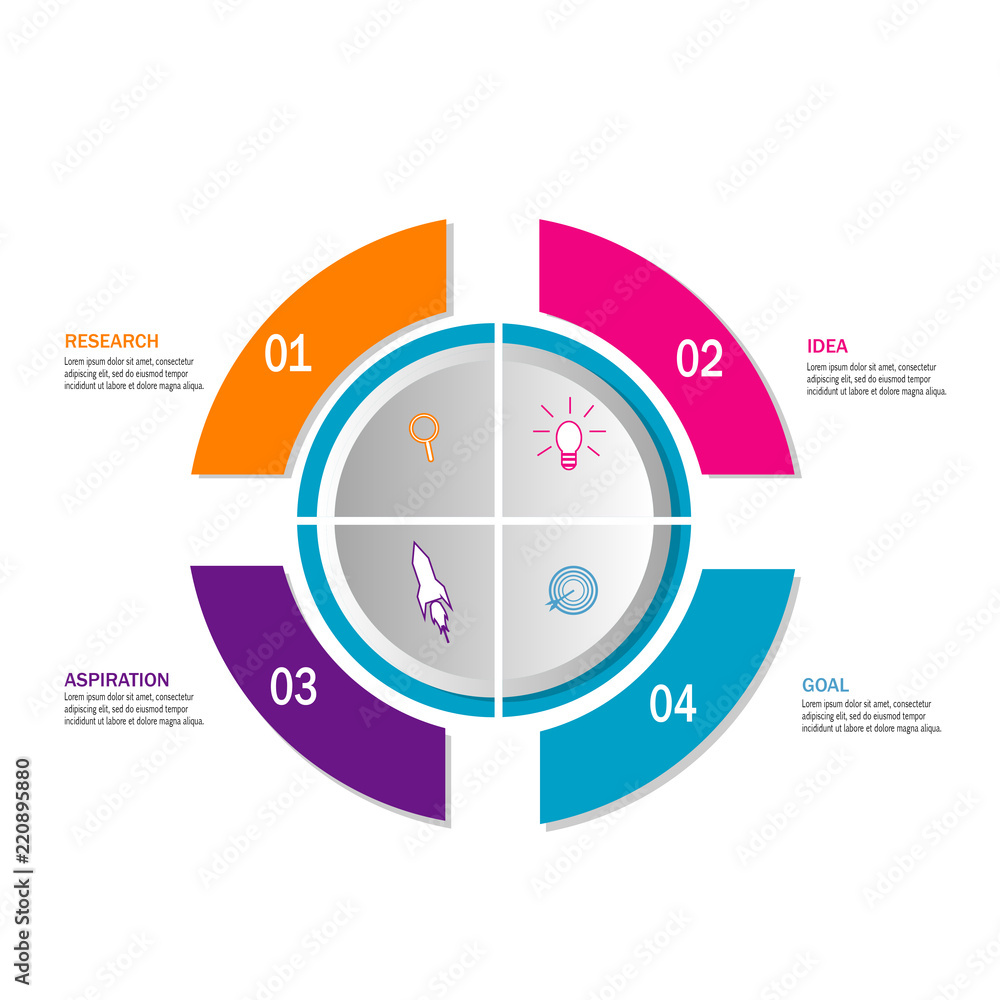 Modern infographic timeline element template vector Modern infographic timeline element template vector