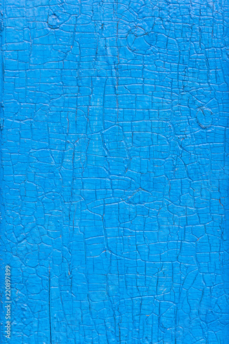 weather worn wooden texture with cracked blue paint